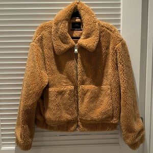 Urban Outfitters Teddy Zip Up Coat